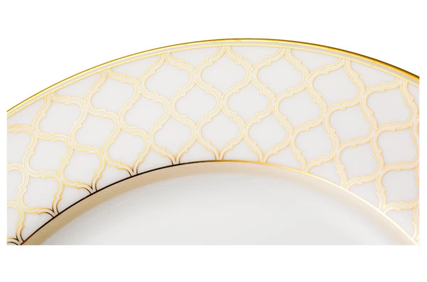 Тарелка обеденная Noritake Царский дворец, золотой кант 27 см, фарфор