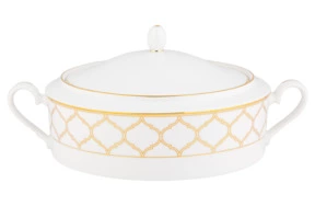 Блюдо для горячего овальное с крышкой Noritake Царский дворец, золотой кант 1,7 л