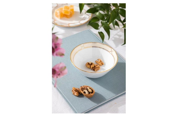 Салатник порционный Noritake Царский дворец, золотой кант 13 см, фарфор