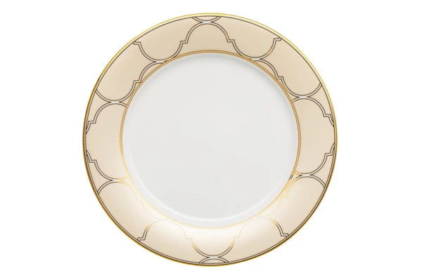 Тарелка акцентная Noritake Царский дворец, золотой кант 23 см, фарфор