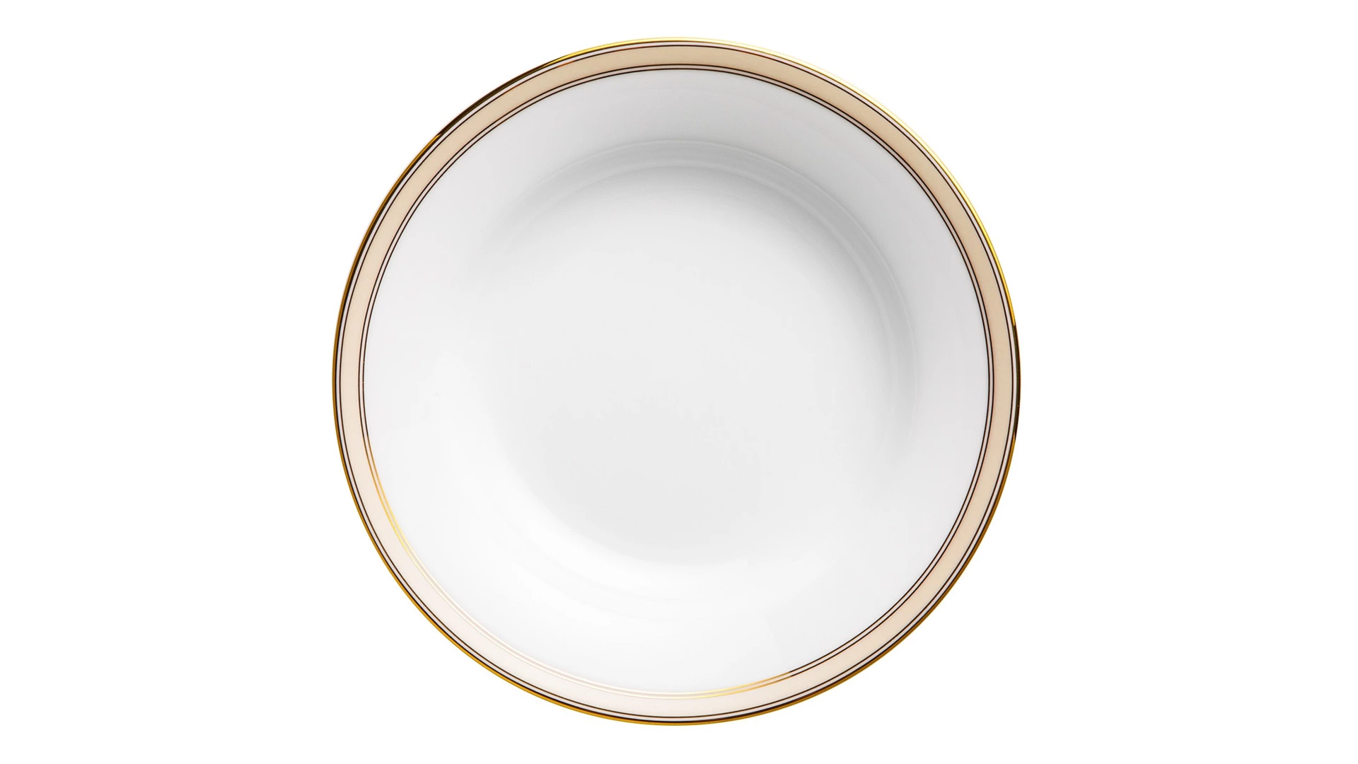 Тарелка суповая Noritake Царский дворец, золотой кант 23 см, фарфор