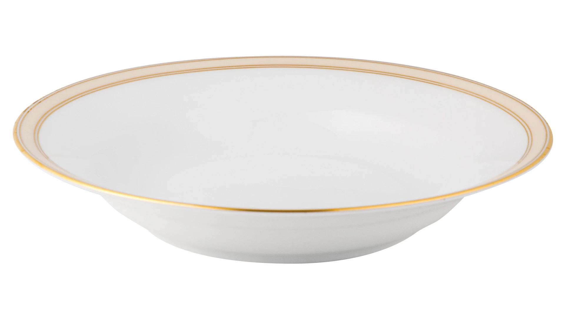 Тарелка суповая Noritake Царский дворец, золотой кант 23 см, фарфор