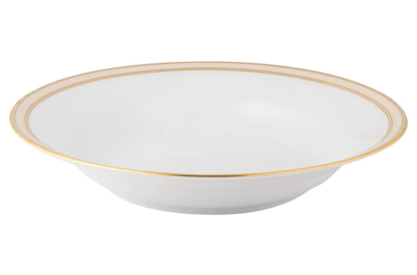 Тарелка суповая Noritake Царский дворец, золотой кант 23 см, фарфор