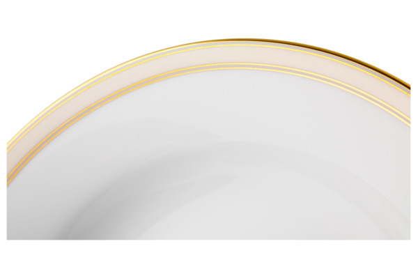 Тарелка суповая Noritake Царский дворец, золотой кант 23 см, фарфор