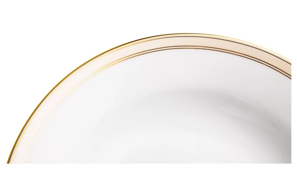 Тарелка суповая Noritake Царский дворец, золотой кант 23 см, фарфор