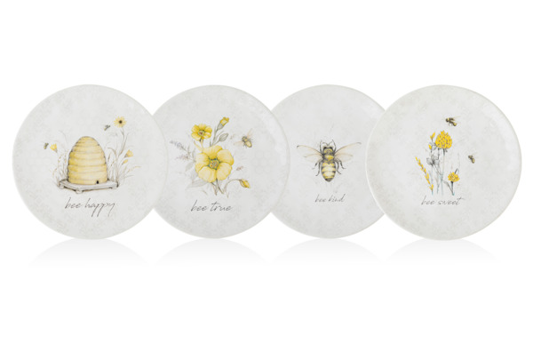 Тарелка закусочная Certified Int. Пчелки. Bee kind 21 см, керамика