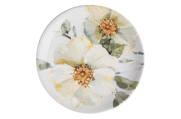 Тарелка закусочная Certified Int Весенний Букет Белый цветок 23 см, керамика