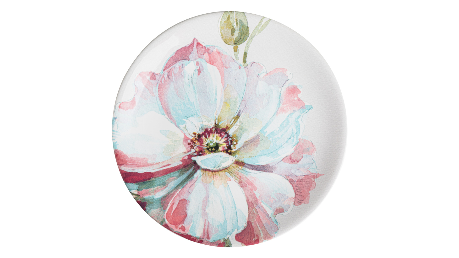Тарелка закусочная Certified Int Весенний Букет Розово-голубой цветок 23 см, керамика