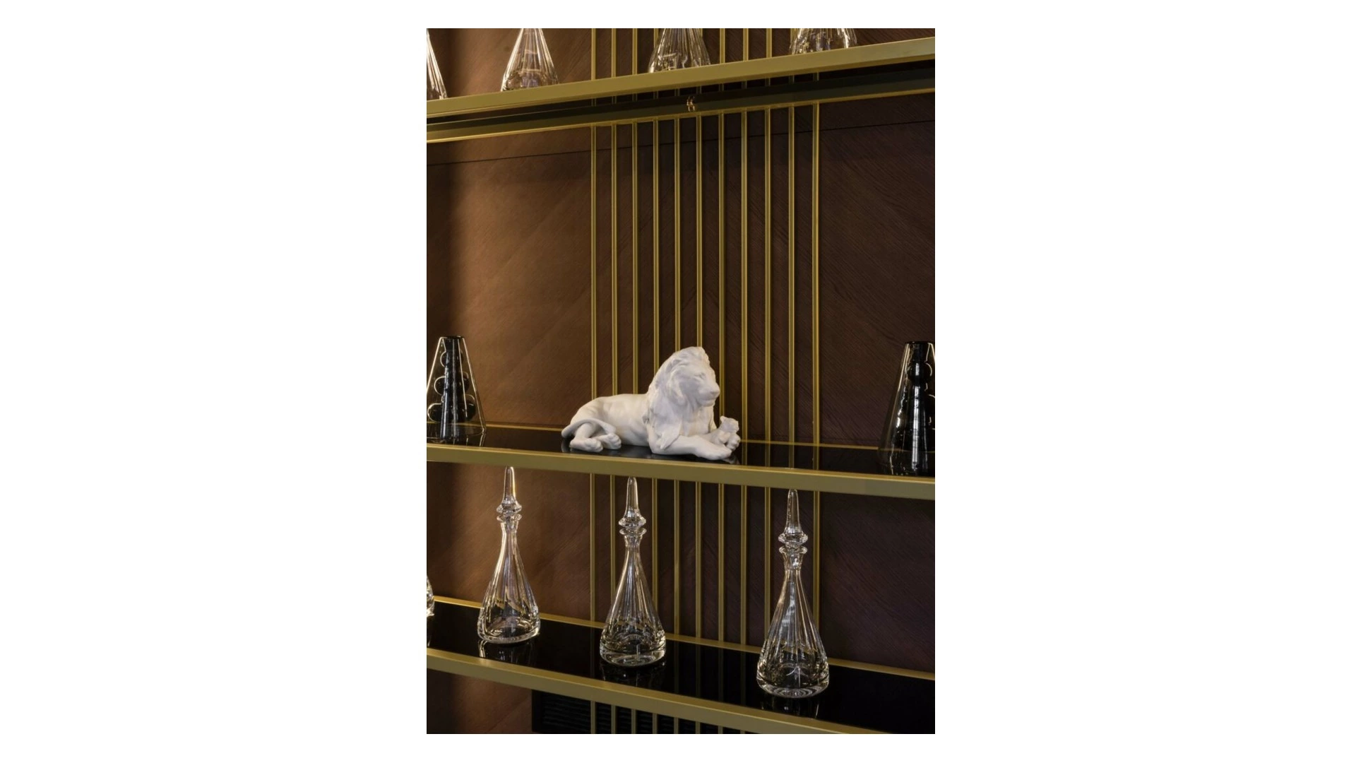 Фигурка Lladro Лев с львенком 44x21 см, фарфор