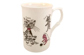 Кружка Just Mugs Веселые питомцы Котята 400мл, фарфор костяной