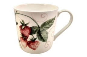 Кружка Just Mugs Фрукты Земляника 400мл, фарфор костяной