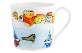 Кружка Just Mugs Морские пейзажи Дома 400мл, фарфор костяной