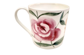 Кружка Just Mugs Дикие розы Розовый цвет 400мл, фарфор костяной
