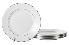 Набор тарелок закусочных Wedgwood Вера Ванг Белая Коллекция 20 см, 6 шт, фарфор костяной