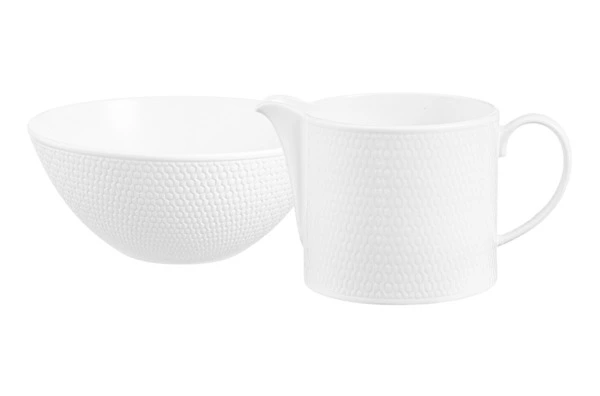 Набор из молочника и сахарницы Wedgwood Джио, фарфор костяной