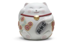 Фигурка Lladro Манеки Неко 9x10 см, фарфор, белый