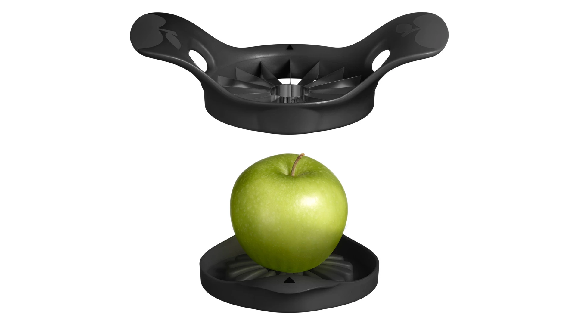 Яблокорезка на 16 долек MoHa APPLE TIME, сталь нержавеющая, черная