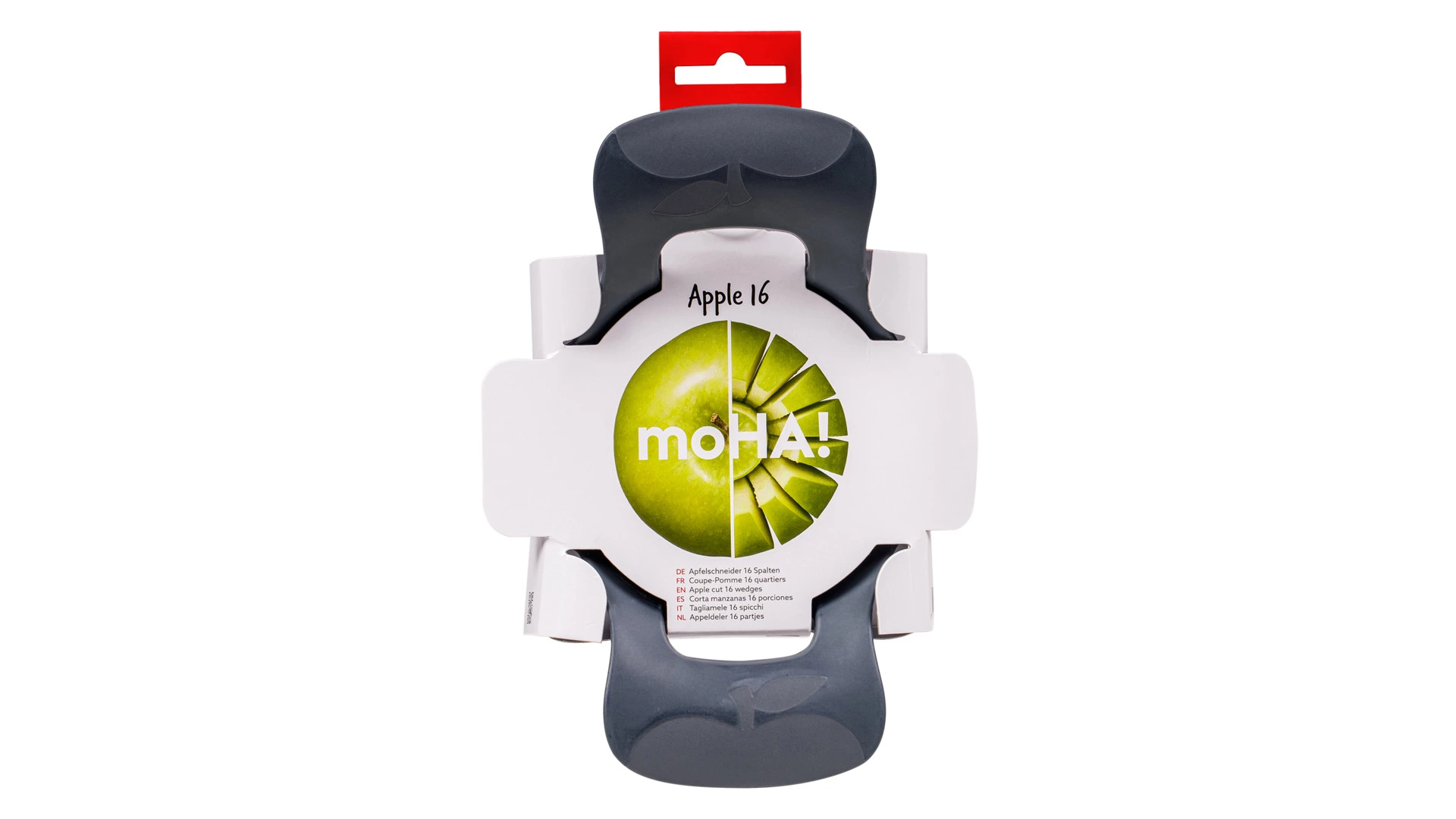 Яблокорезка на 16 долек MoHa APPLE TIME, сталь нержавеющая, черная