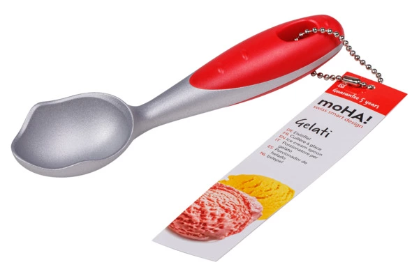 Ложка для мороженого MoHa Gelati, алюминий, красная