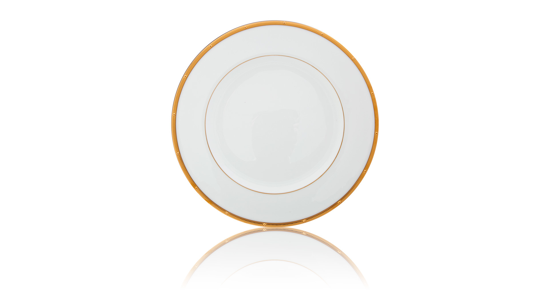 Набор тарелок закусочных Noritake Рочель Золотой кант 22 см, фарфор, 6 шт