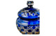 Ваза для конфет с крышкой ГХЗ Любава Русский камень 29,1 см, хрусталь, янтарно-синяя