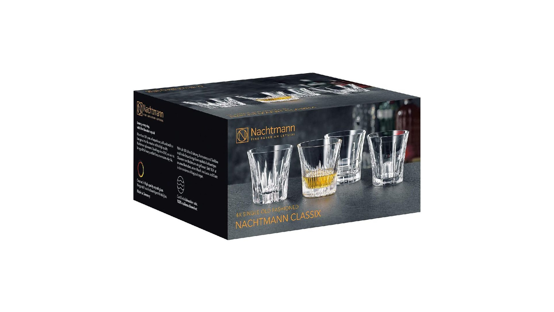 Набор стаканов для виски Nachtmann Classix 247 мл, 4 шт, хрусталь бессвинцовый, п/к