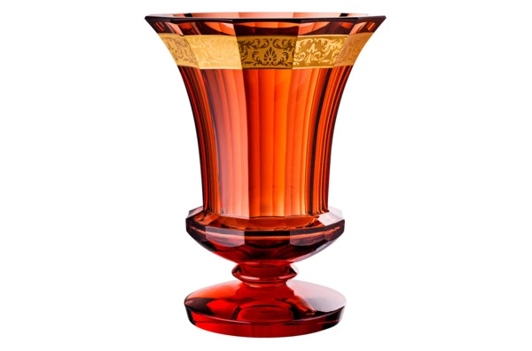 Ваза Moser Глория Цветы 35 см, розалин, п/к