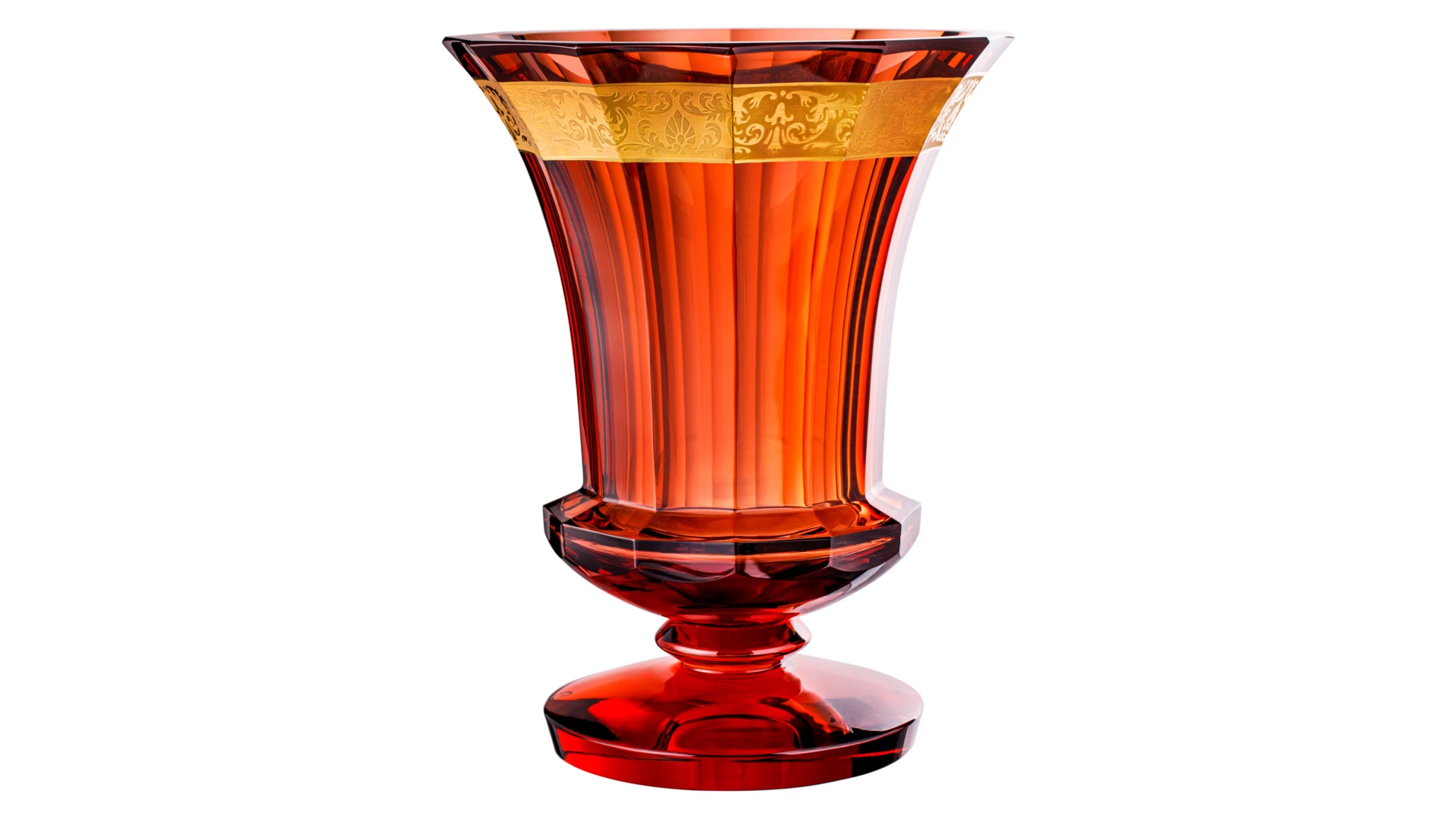 Ваза Moser Глория Цветы 35 см, розалин, п/к