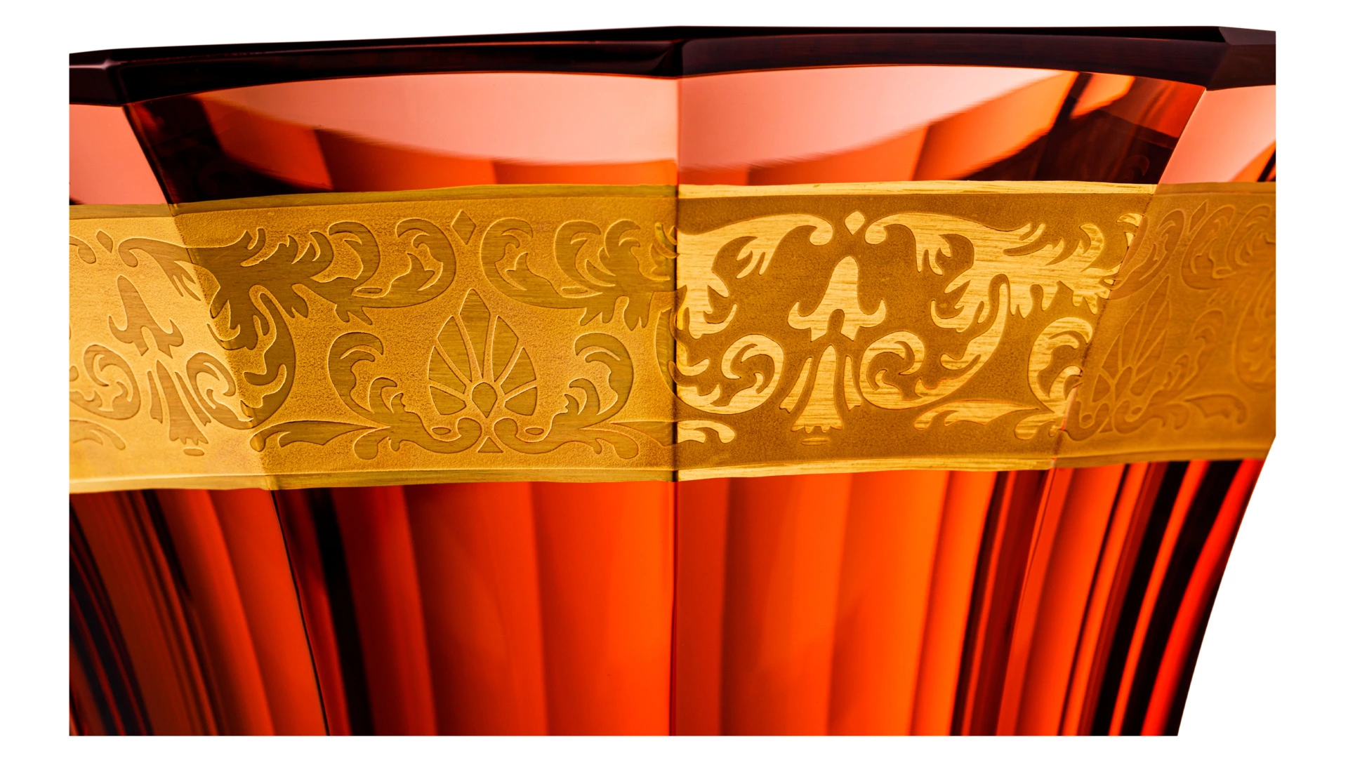 Ваза Moser Глория Цветы 35 см, розалин, п/к