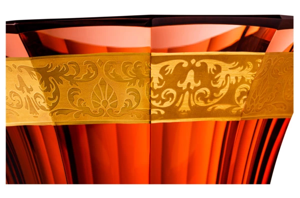 Ваза Moser Глория Цветы 35 см, розалин, п/к