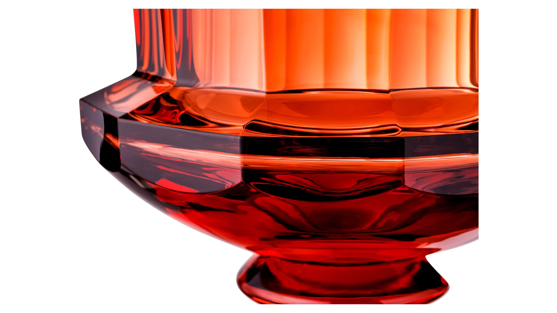 Ваза Moser Глория Цветы 35 см, розалин, п/к