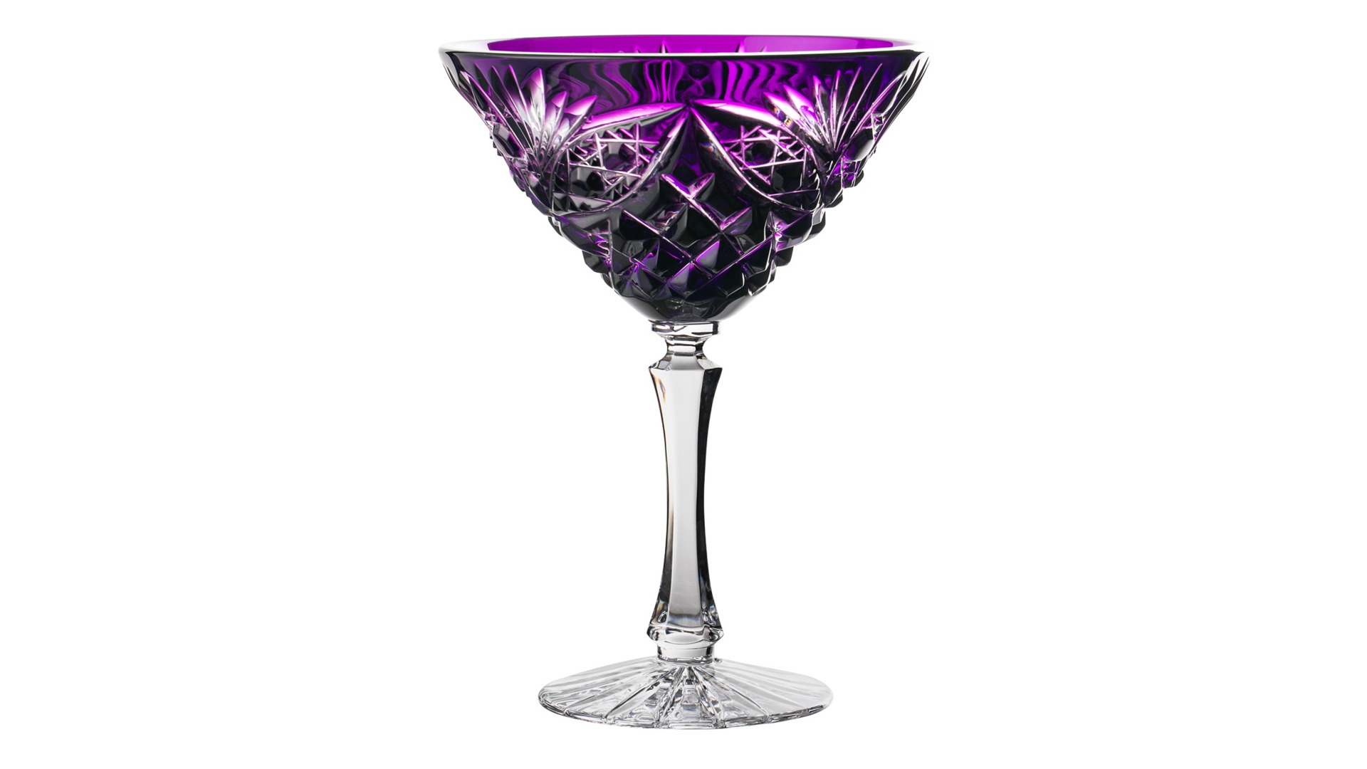 Набор бокалов для мартини ГХЗ Фараон 200 мл, 2 шт, хрусталь, фиолетовый