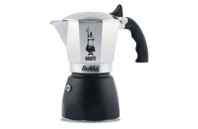 Кофеварка гейзерная на 4 чашки Bialetti BRIKKA 2020 150 мл, алюминий, черная