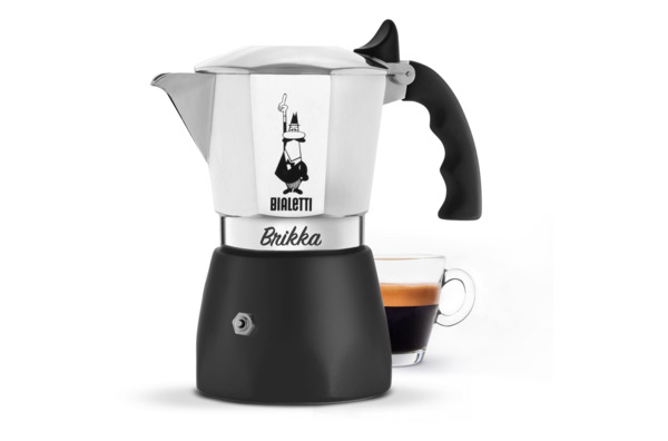 Кофеварка гейзерная на 4 чашки Bialetti BRIKKA 2020 150 мл, алюминий, черная