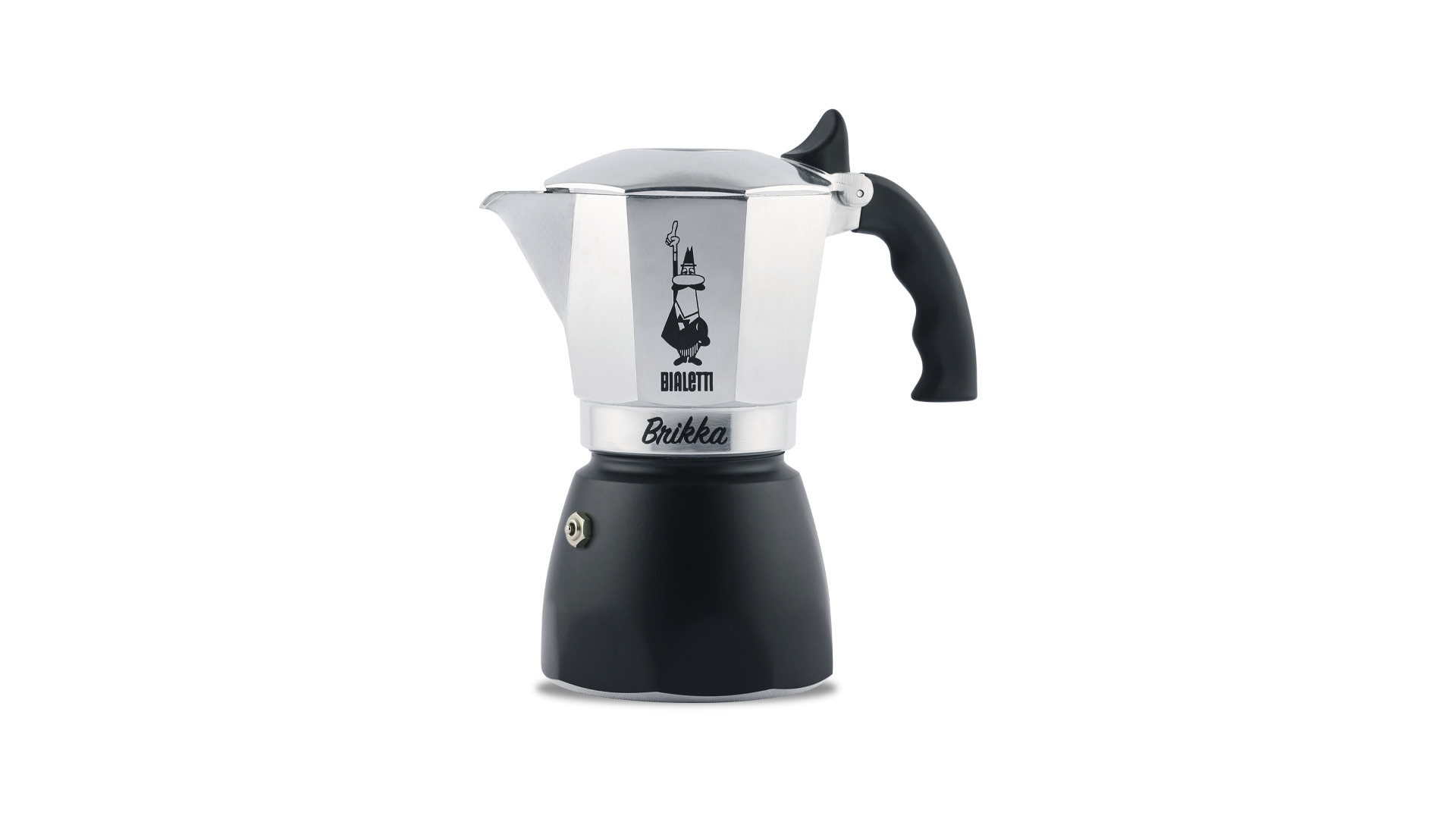 Кофеварка гейзерная на 2 чашки Bialetti BRIKKA 2020 90 мл, черный