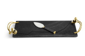 Доска для сыра с ножом Michael Aram Анемоны 44х15см, мрамор