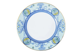 Тарелка обеденная ИФЗ Европейская Высоцкая Azzurro 27 см, фарфор твердый