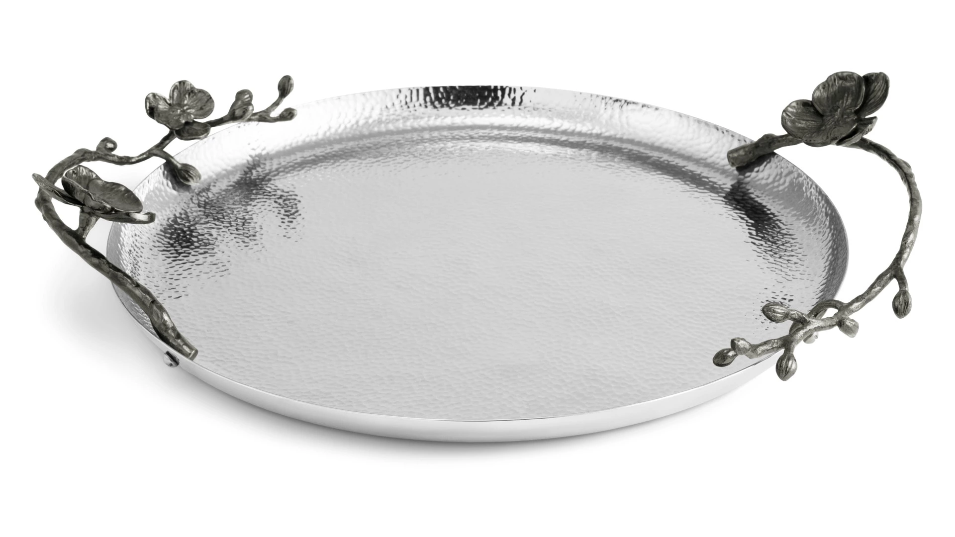 Блюдо круглое Michael Aram Черная орхидея 33 см, сталь нержавеющая