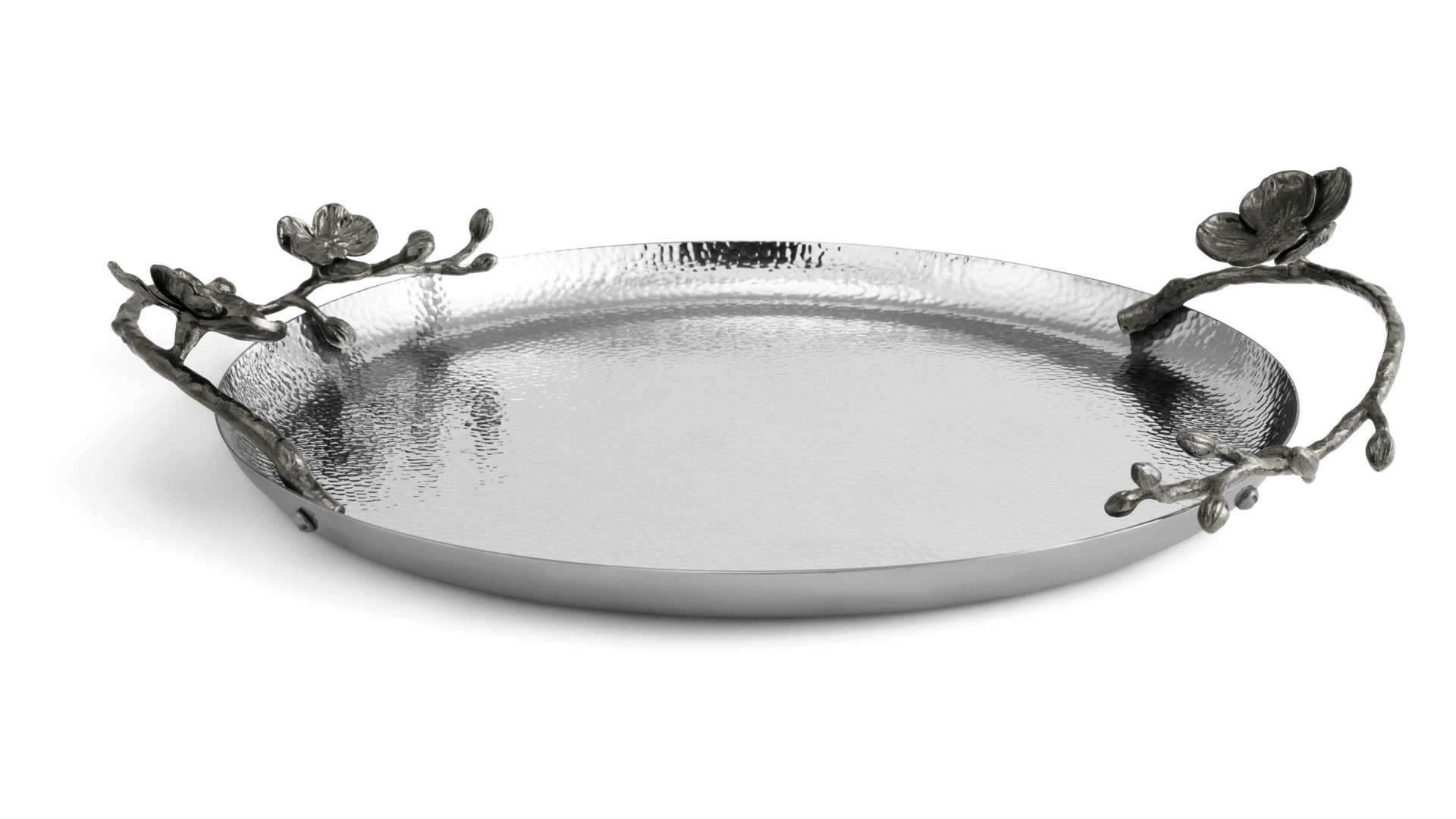 Блюдо круглое Michael Aram Черная орхидея 33 см, сталь нержавеющая