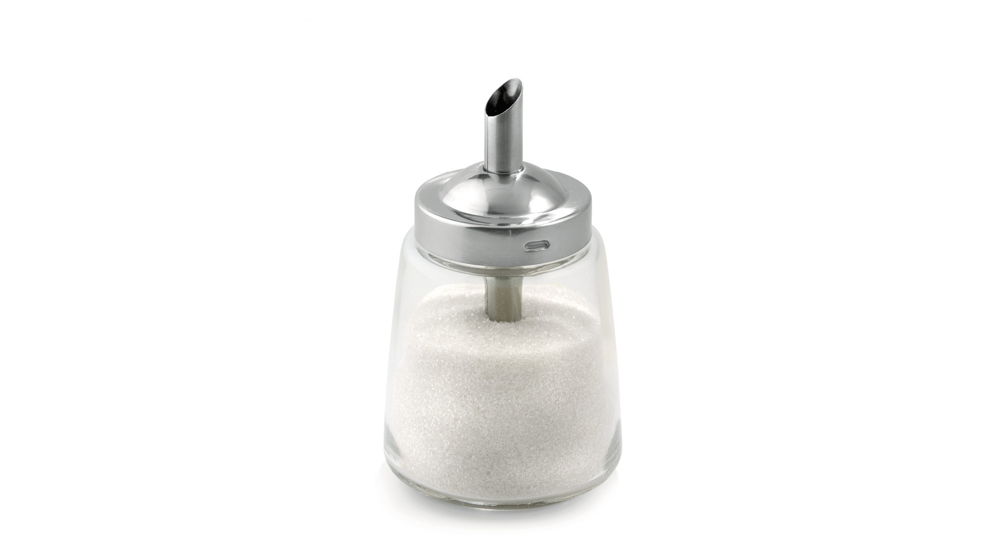 Сахарница с дозатором Weis 20 0мл, d7хh13 см, стекло, сталь нержавеющая, п/к