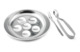 Набор для сервировки улиток Weis 3 предмета: тарелка, щипцы, вилка, сталь нержавеющая