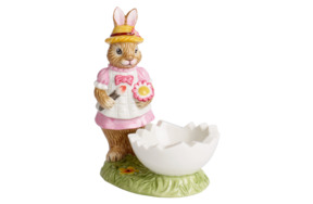 Подставка для яйца Villeroy&Boch Bunny Family Пасхальный кролик Анна 9см, фарфор
