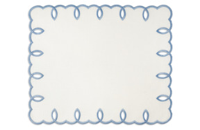 Салфетка постановочная Truffle Bee Этрета 39х47 см, лен, бело-голубой