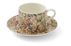 Чашка чайная с блюдцем Spode Моррис и Ко Золотая лилия 280 мл, фарфор, п/к