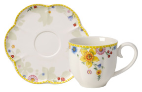 Чашка кофейная с блюдцем Villeroy&Boch Spring Awakening 260 мл, фарфор твердый