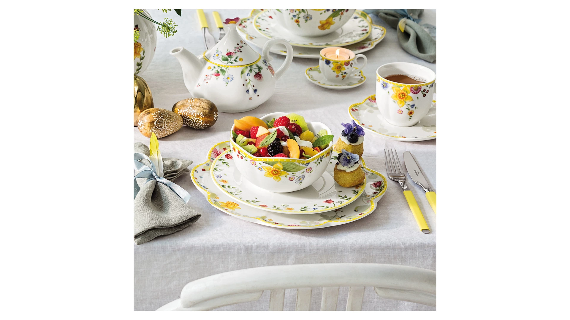 Чашка кофейная с блюдцем Villeroy&Boch Spring Awakening 260 мл, фарфор твердый