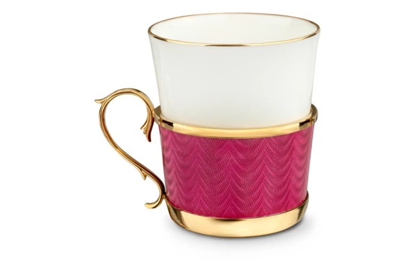 Подстаканник Русские самоцветы 49,78 г, розовый, медь