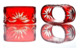 Кольцо для салфетки овальное ГХЗ 3,5 см, хрусталь, красный