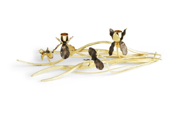 Подсвечник Michael Aram Черный ирис 43см, латунь