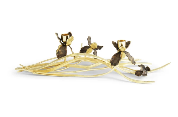 Подсвечник Michael Aram Черный ирис 43см, латунь